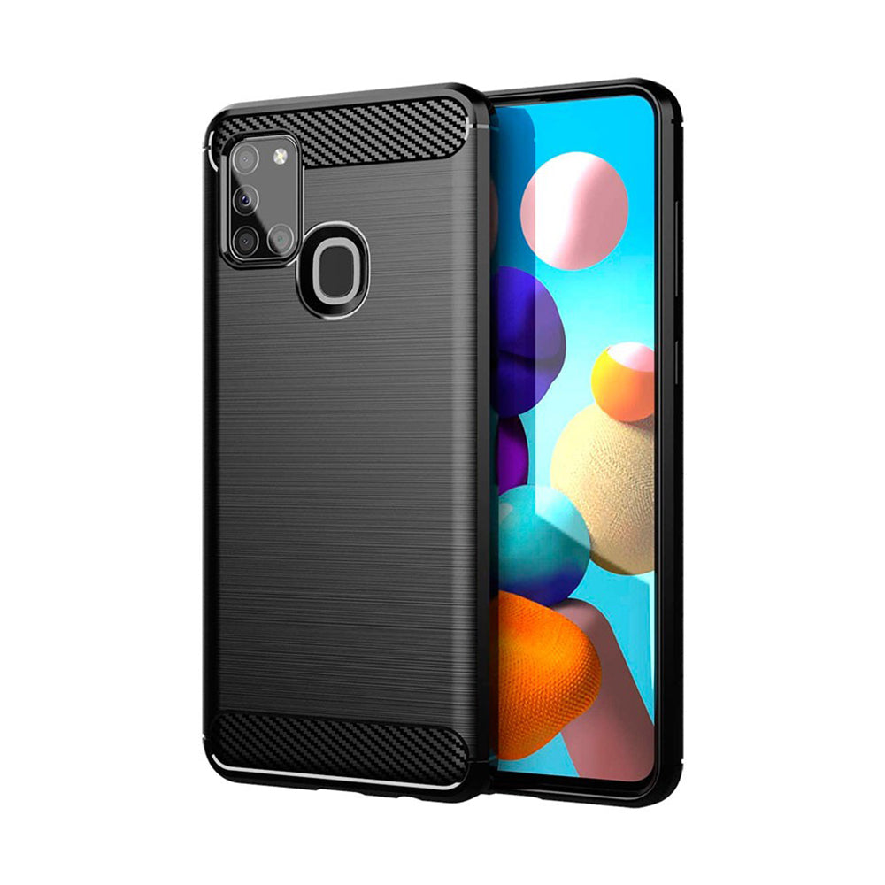 Θήκη TPU Carbon OEM - Samsung Galaxy A21s - Μαύρο - iThinksmart.gr