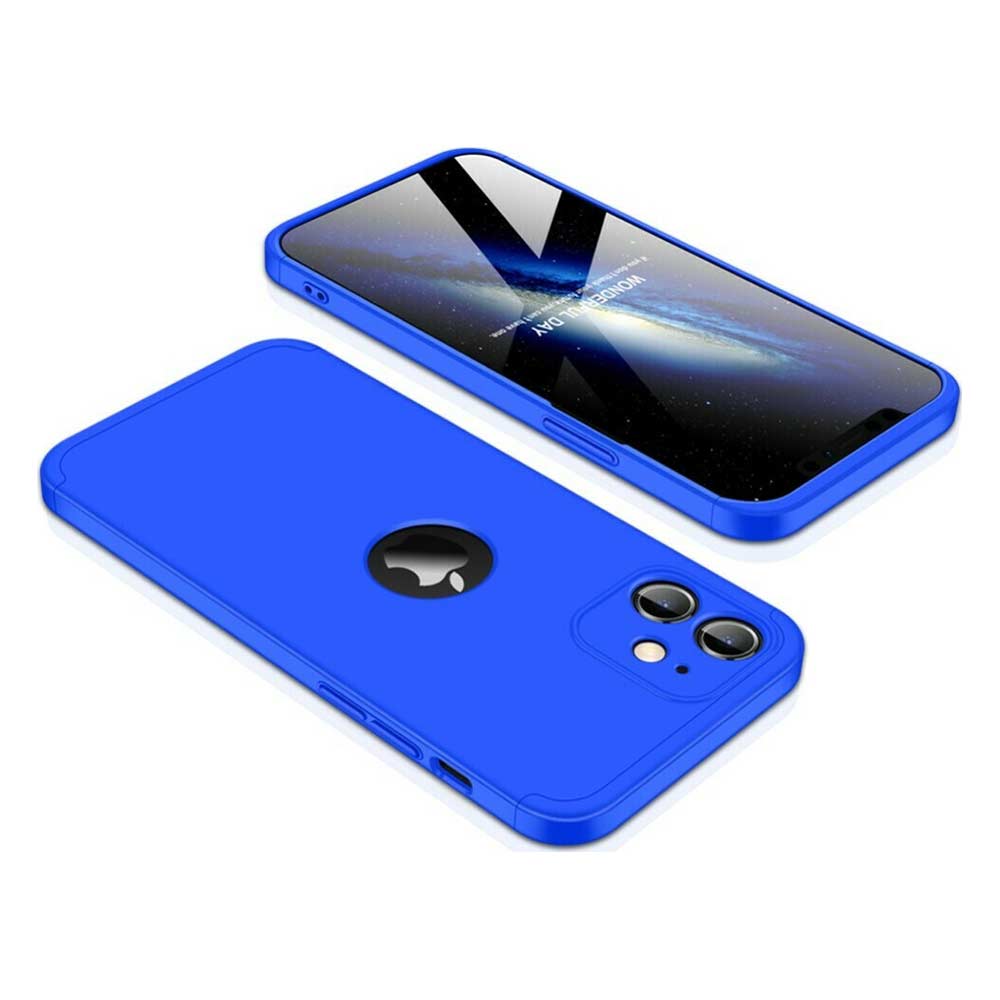 Θήκη iPhone 12 - GKK 360 Full Cover - Μπλε (+Δώρο Τζαμάκι Οθόνης)