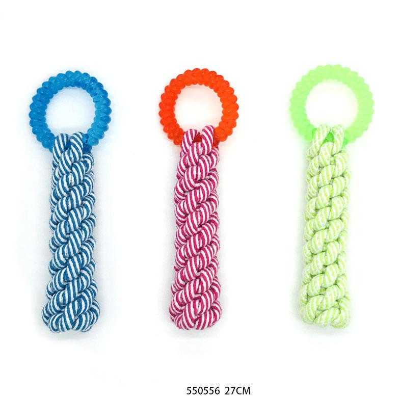 Rope dog toy with chew - 33cm - 550552