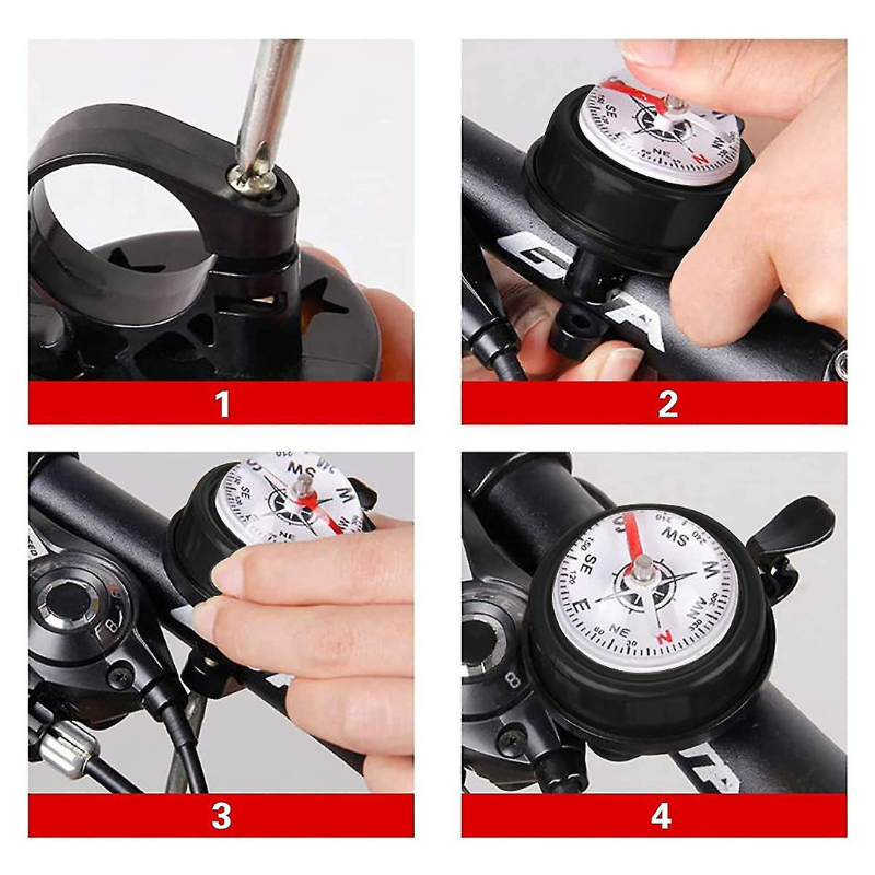 Bicycle bell with compass - S25-426 - 653197 - Black