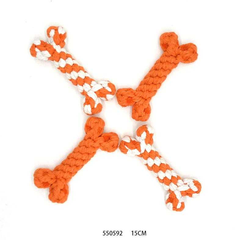 Dog toy bone made of rope - 15cm - 550592