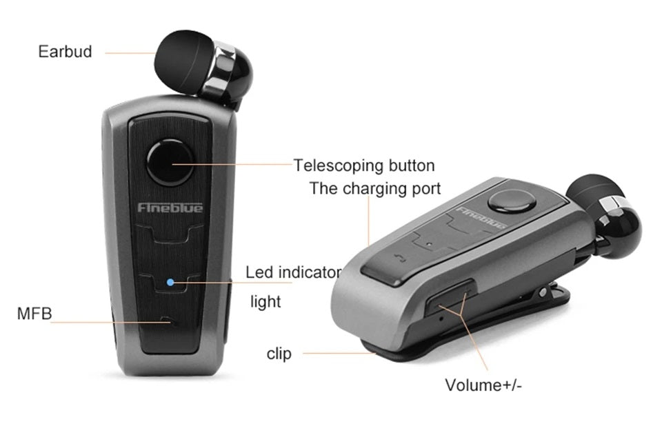 Ασύρματο ακουστικό Bluetooth - F-910 - Fineblue - 700017 - White