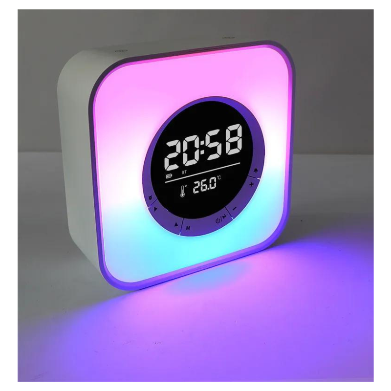 Ασύρματο ηχείο Bluetooth LED & ψηφιακό ρολόι - P10 - 810811