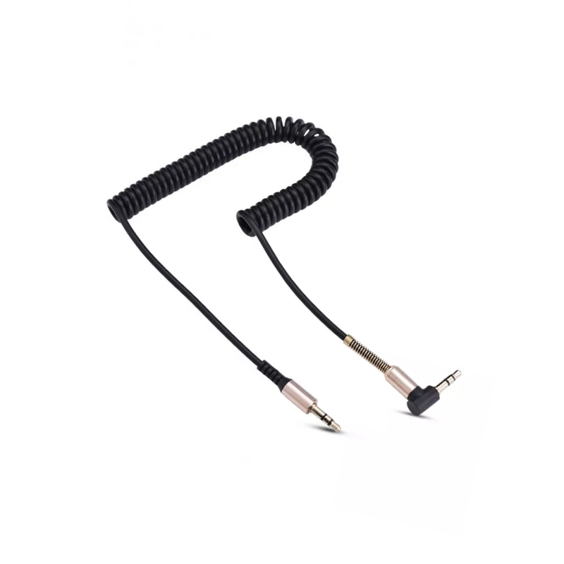 Spiral audio cable - ET-AUX23 - Jack 3.5mm - 880165 - Black