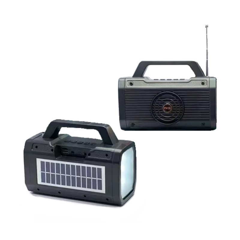 Ασύρματο ηχείο Bluetooth με ηλιακό πάνελ - P418 - 884676 - Black