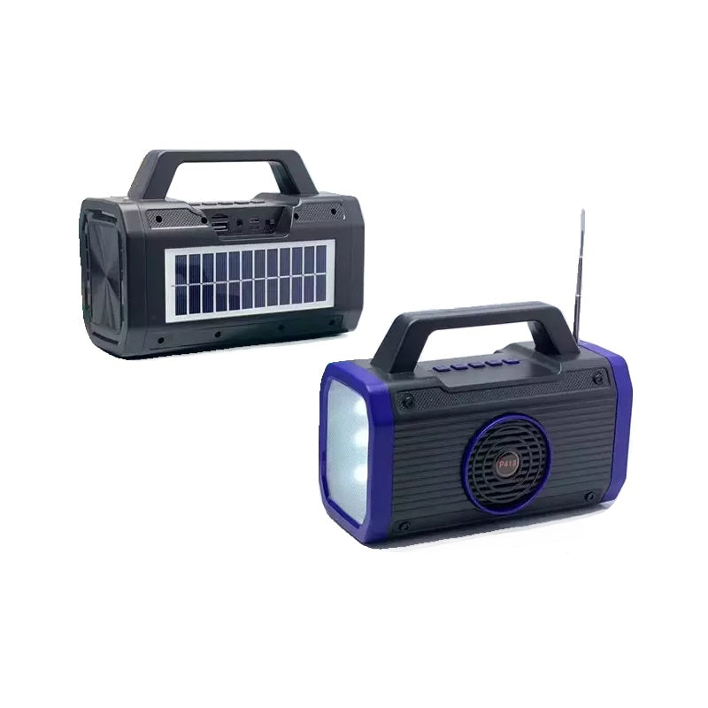 Wireless Bluetooth speaker with solar panel - P418 - 884676 - Blue