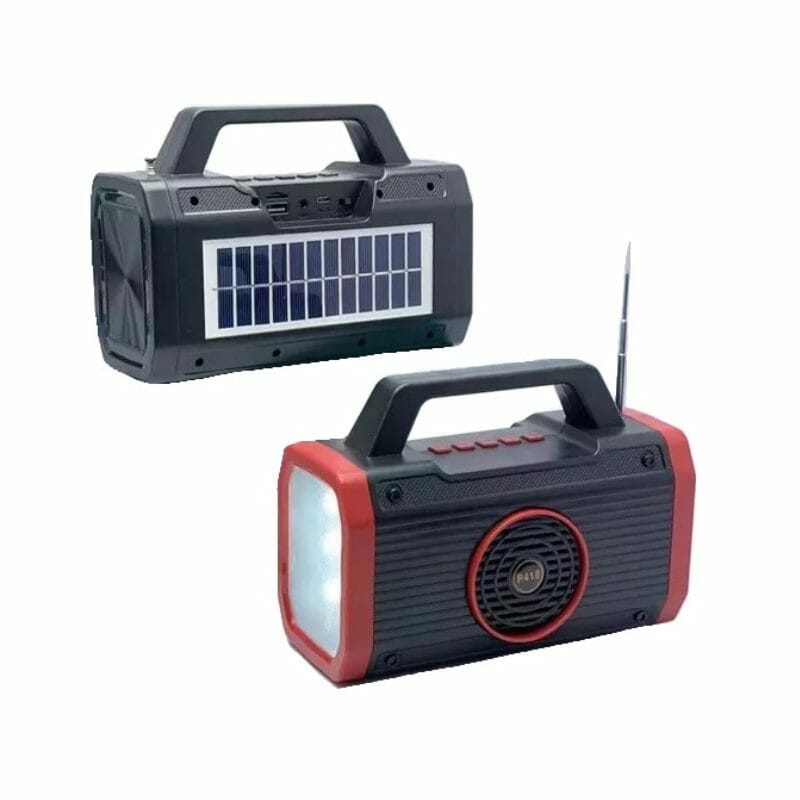 Wireless Bluetooth speaker with solar panel - P418 - 884676 - Red 