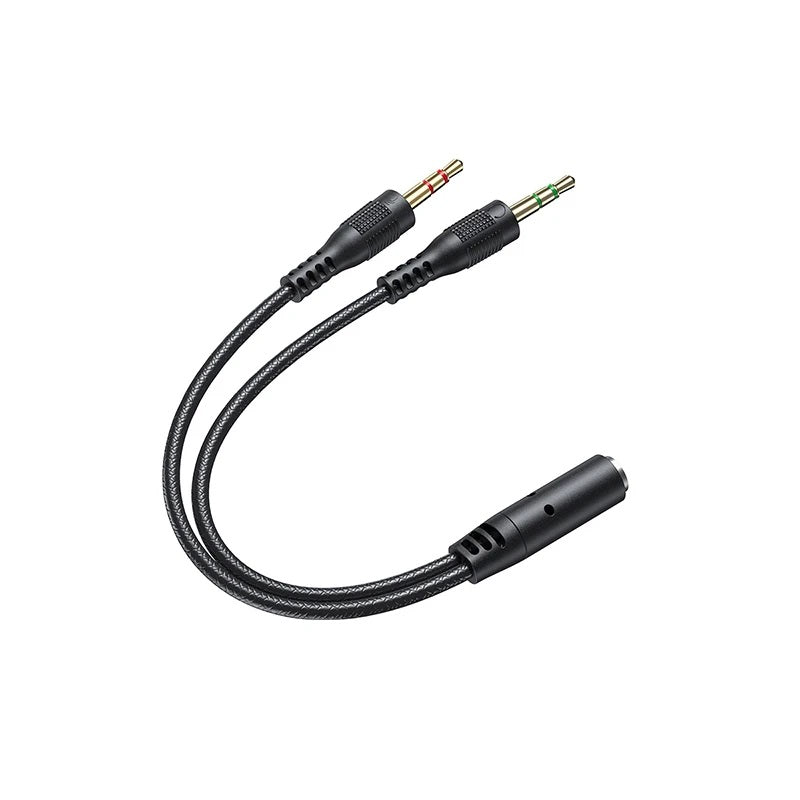 Adapter Female 3.5mm Jack to Male Audio &amp; Microphone Jack 3.5mm - AUX-002 - AWEI - 888124