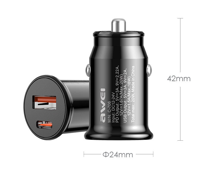 Car lighter charger - Quick Charger - C706 - AWEI - 888421