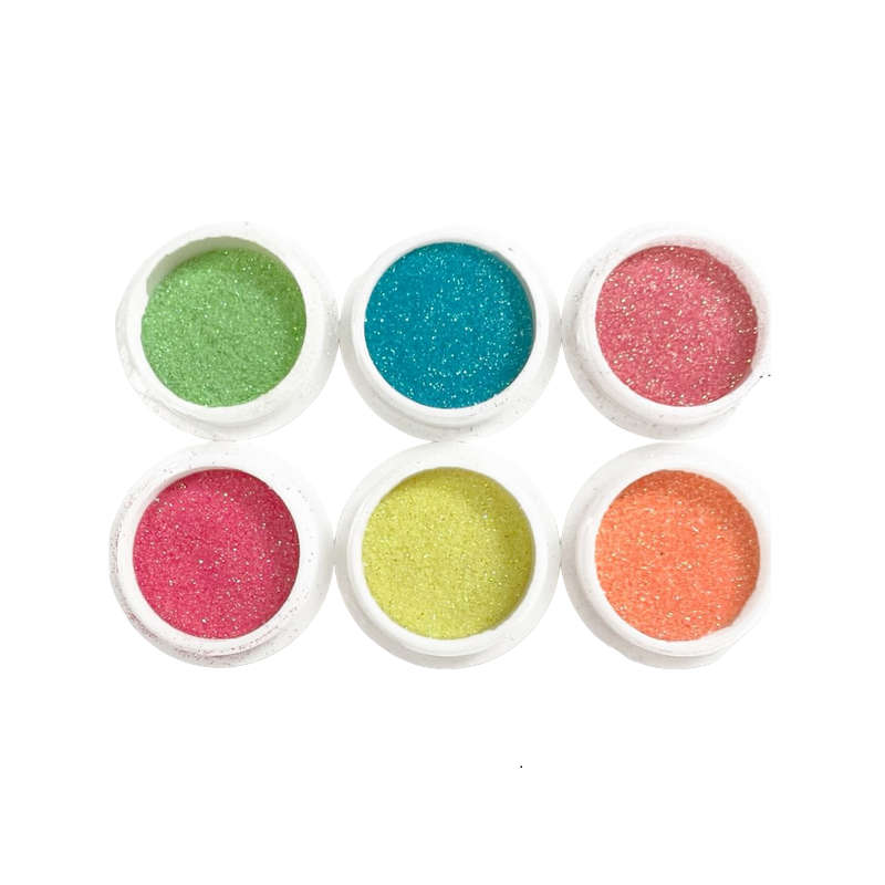 Σετ Glitter νυχιών Nail Art - Neon Glitter - 6pcs - 910594 - iThinksmart.gr