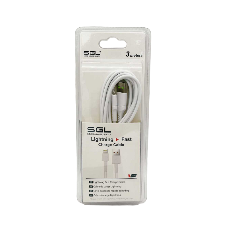Charging &amp; data cable - Lightning - D5 - 3m - 099309