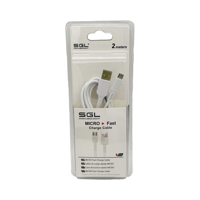 Charging &amp; data cable - Micro USB - D13 - 2m - 099323