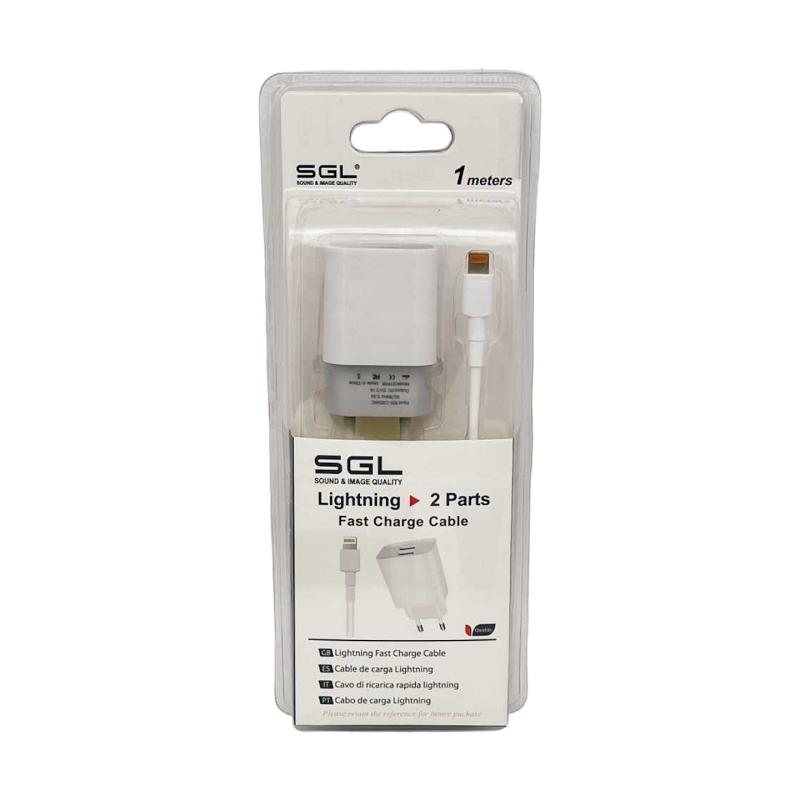 Charging adapter with cable - Lightning - Quick Charge - D5-S2 - 1m - 099552