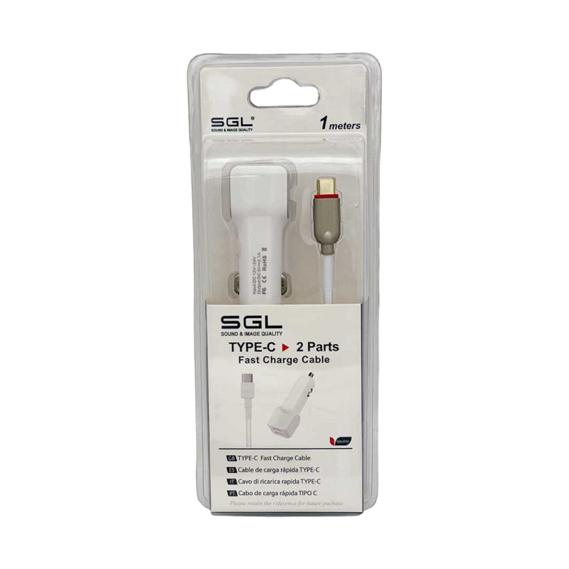 Φορτιστής αναπτήρα αυτοκινήτου με 2 θύρες USB - TypeC - FA1-V2 - 1m - 099637 - iThinksmart.gr