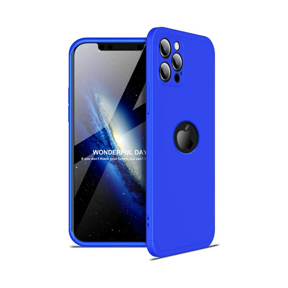 iPhone 12 Pro Max Case - GKK 360 Full Cover - Blue (+Screen Glass Gift)