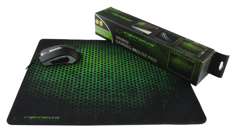 Mousepad Gaming Esperanza Grunge Grand - Μαύρο / Πράσινο (44cm x 35cm)