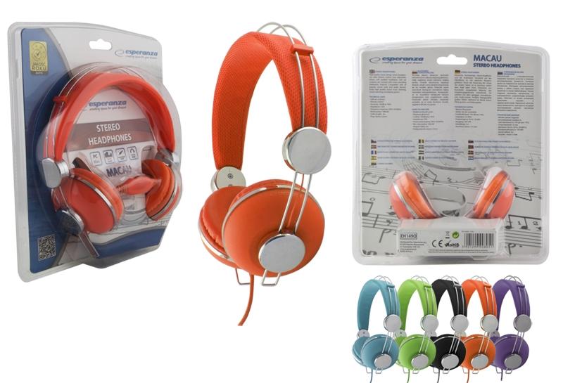 Ακουστικά Κεφαλής Epseranza Macau Stereo - Πορτοκαλί - iThinksmart.gr