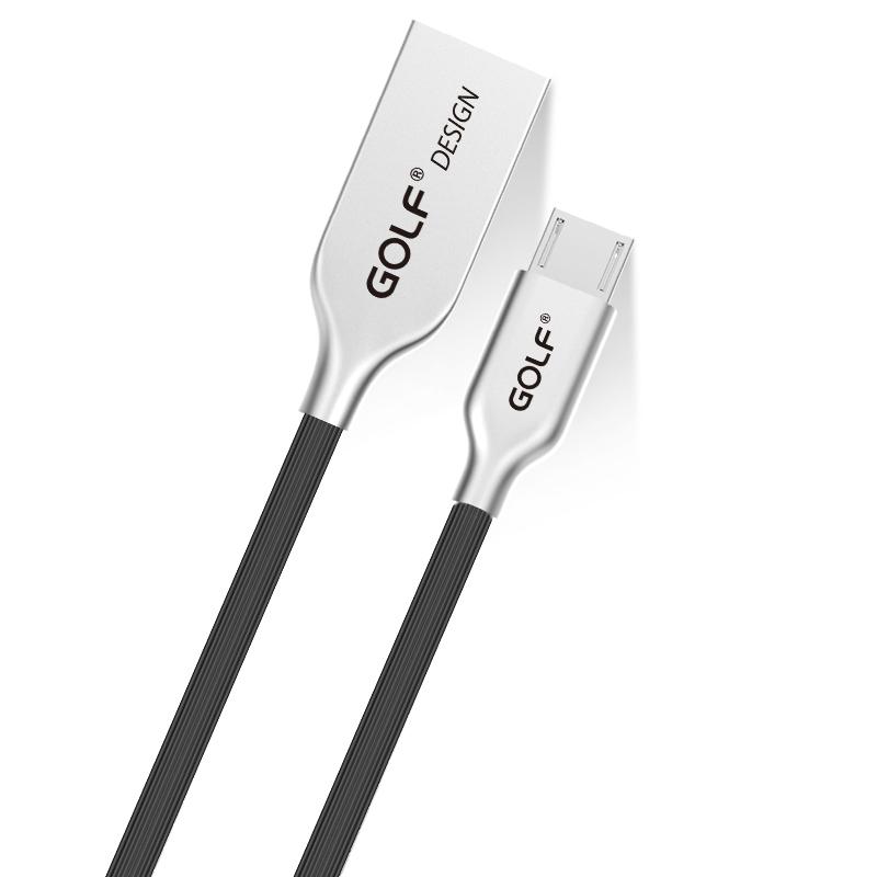 Καλώδιο Φόρτισης & Δεδομένων Micro USB 1m GOLF 2,4A - Λευκο - iThinksmart.gr