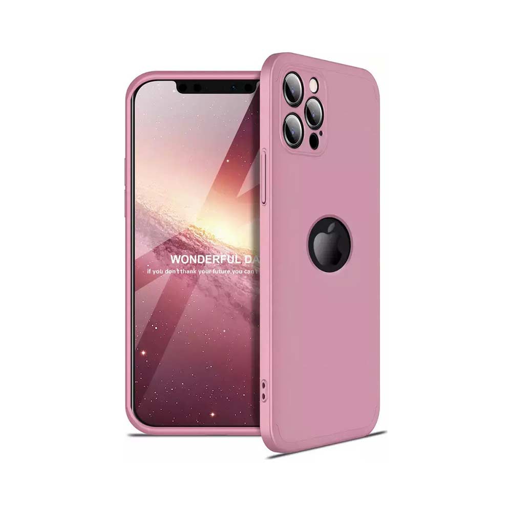 iPhone 12 Pro Max Case - GKK 360 Full Cover - Pink (+Screen Glass Gift)