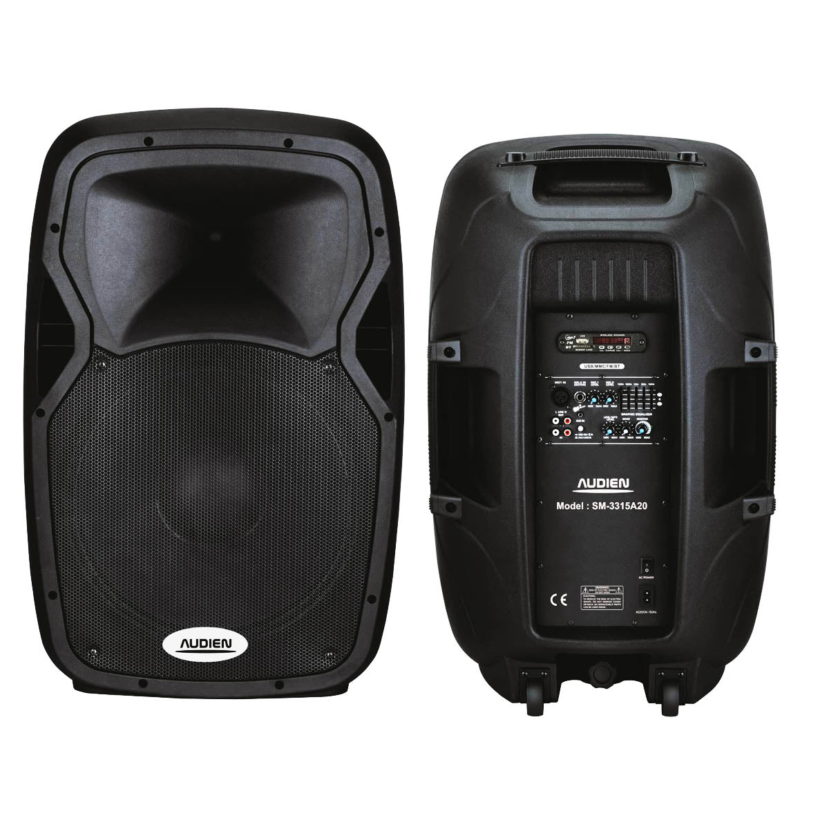 SM-3315A20 15" Active PA Speaker WITH BASE &amp; MICROPHONE (ECONOMY SERIES)