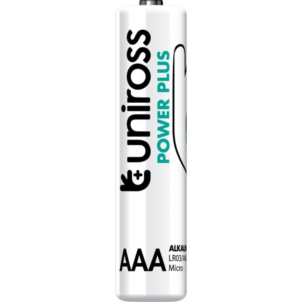 Uniross Power Plus 4x AAA Alkaline Batteries - LR03