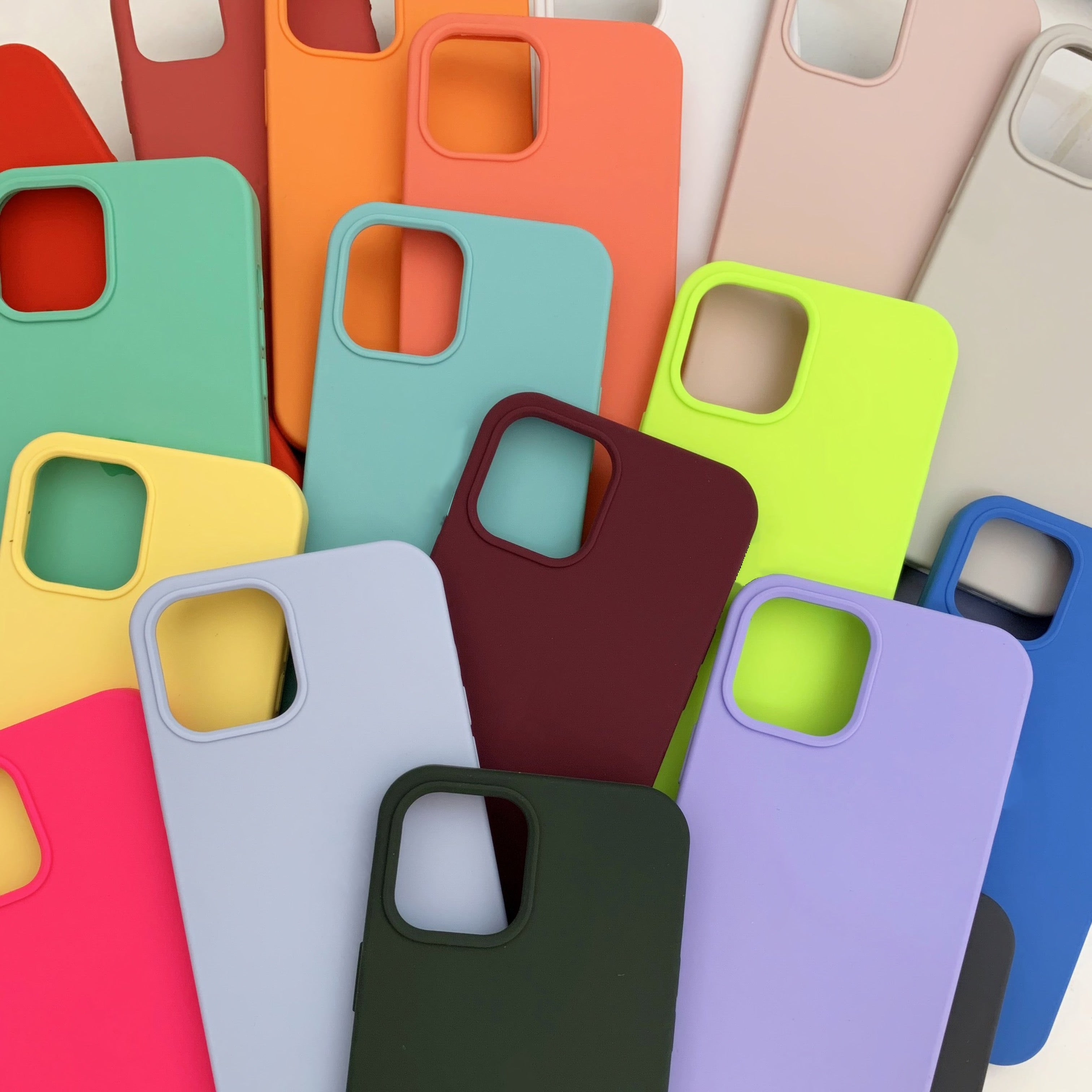 Silicone Case for iPhone - OEM Soft Silicone Rubber - 7 Colors