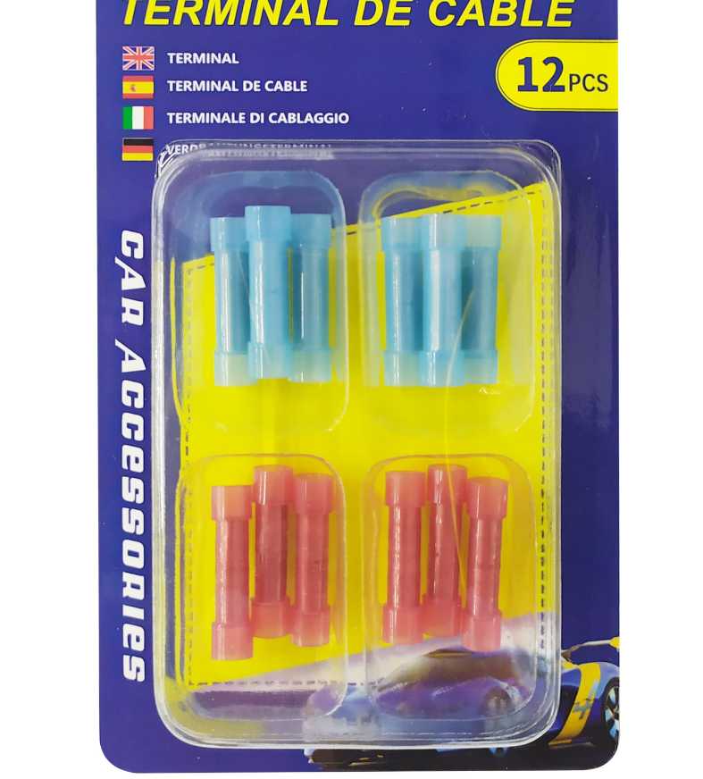 Σετ ακροδέκτες καλωδίων κυλινδρικοί - Male & Female - 12pcs - 142917 - iThinksmart.gr