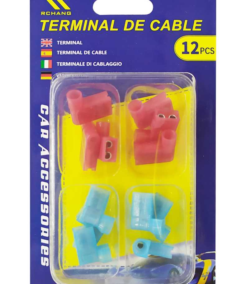Set of corner drawer cable terminals - Male &amp; Female - 12pcs - 142924