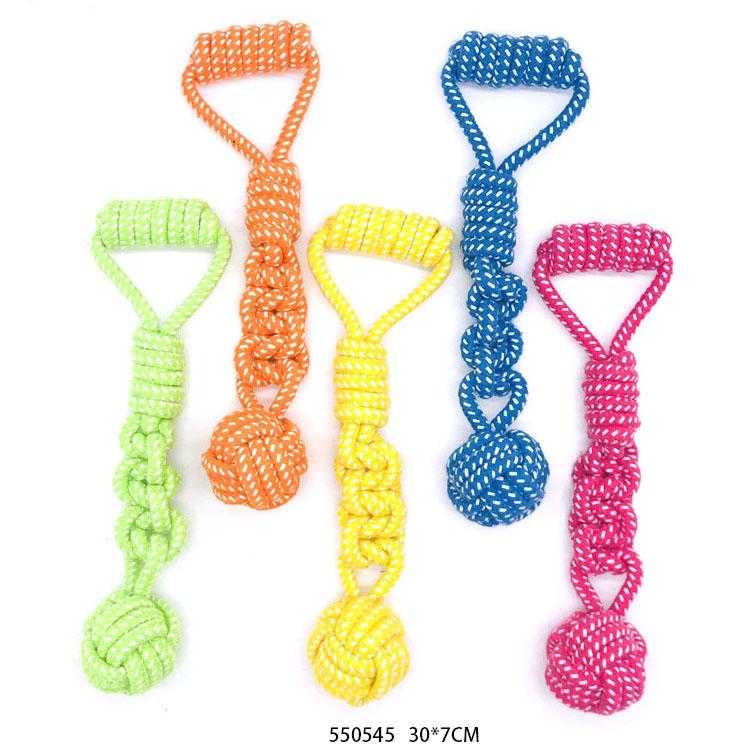 Rope dog toy with ball - 30cm - 550545