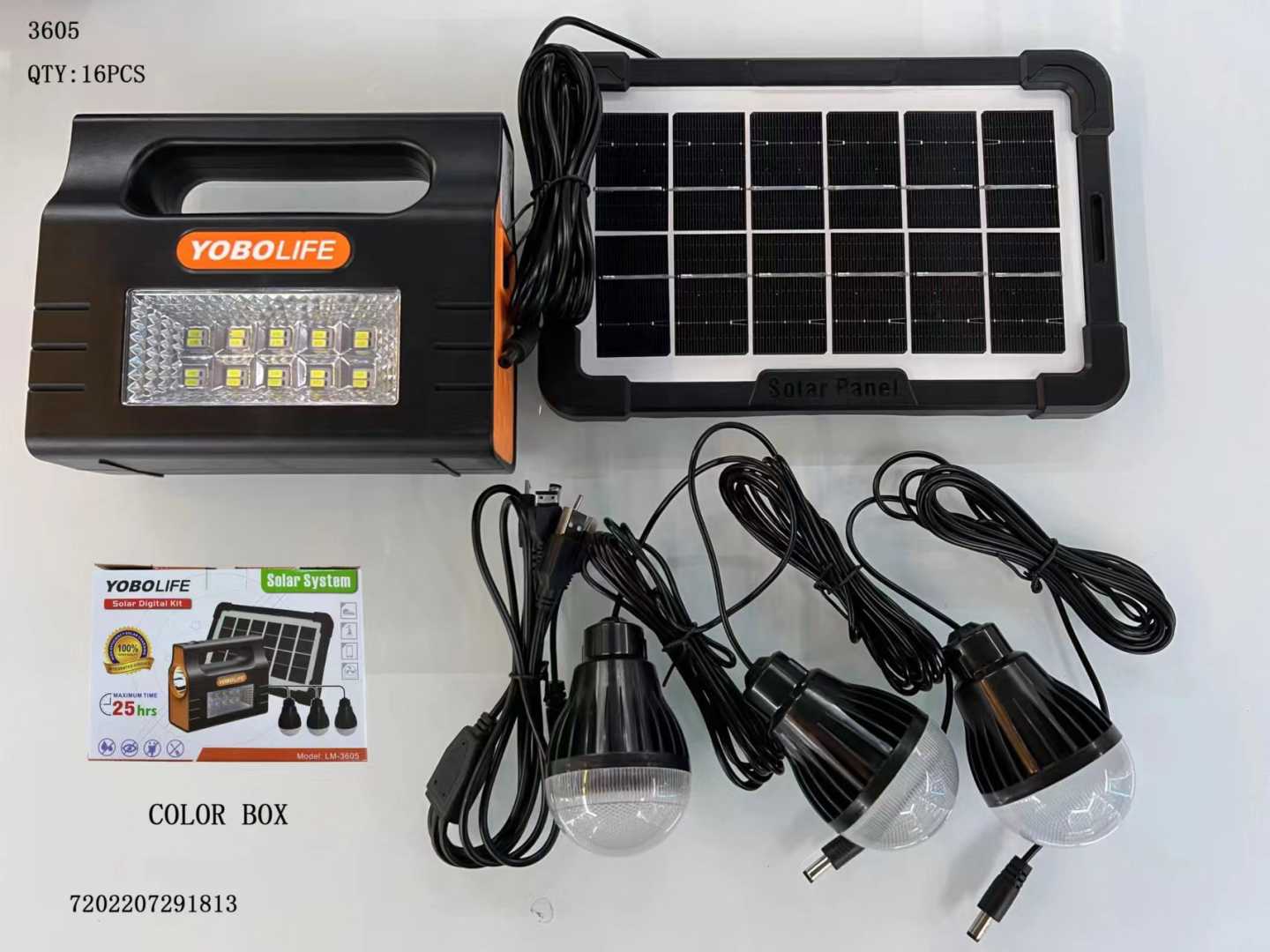Rechargeable Solar Lighting System - 3605 - 291813