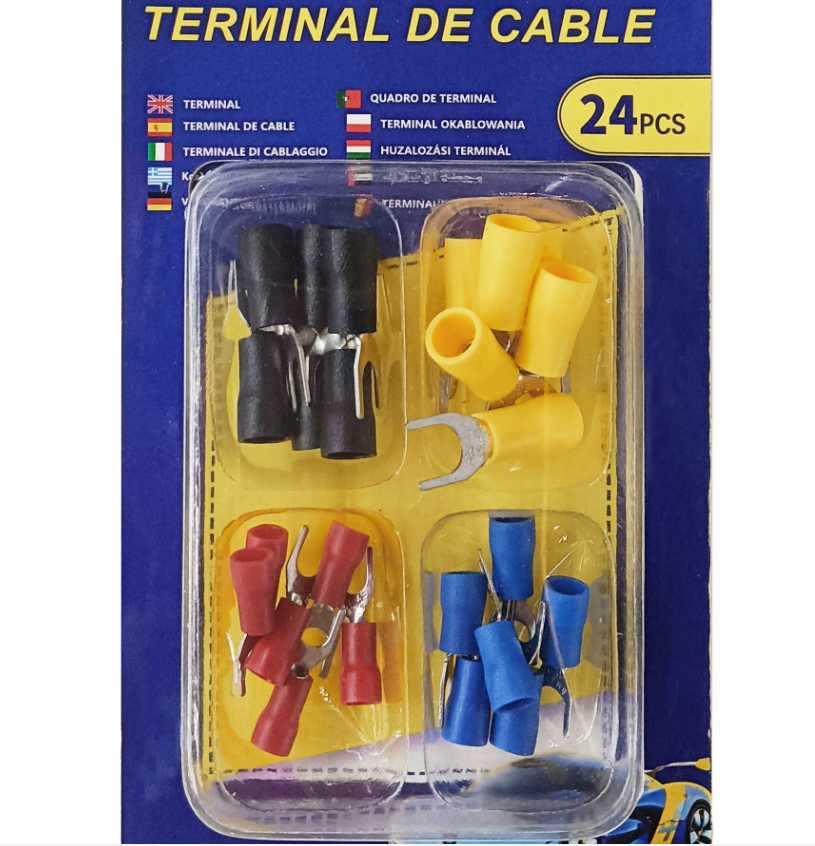 Set of insulated cable terminals - 24pcs - 141309