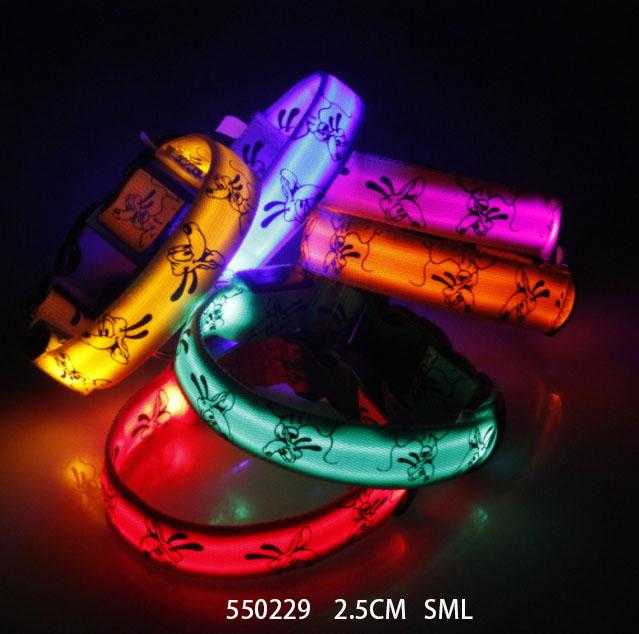 Luminous collar - dog collar - 2.5cm - S/M/L - 550229