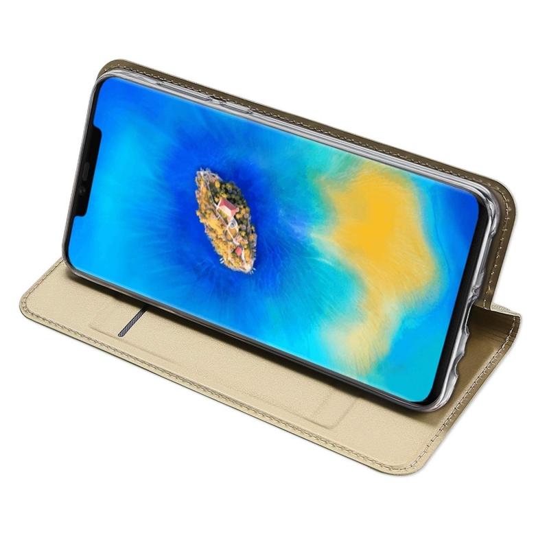Θήκη Πορτοφόλι Flip Dux Ducis από Δερματίνη - Huawei Mate 20 Pro - Χρυσο - iThinksmart.gr