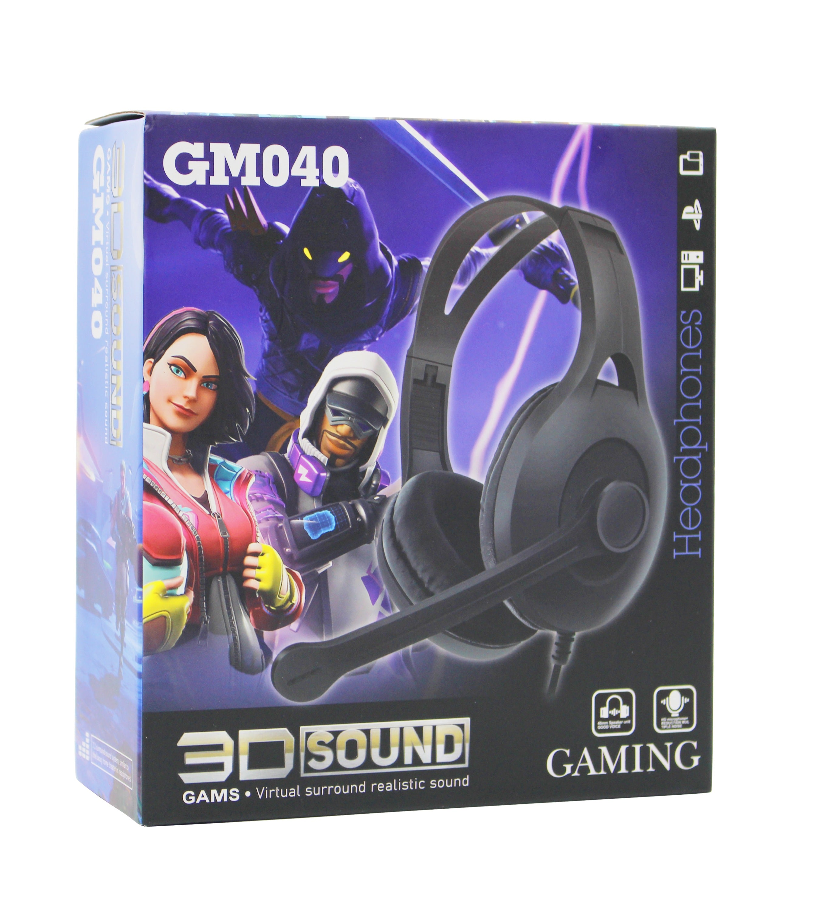 OEM Ακουστικά Κεφαλής Gaming Headset GM-040 με βύσμα 1x3.5mm - Μαύρο