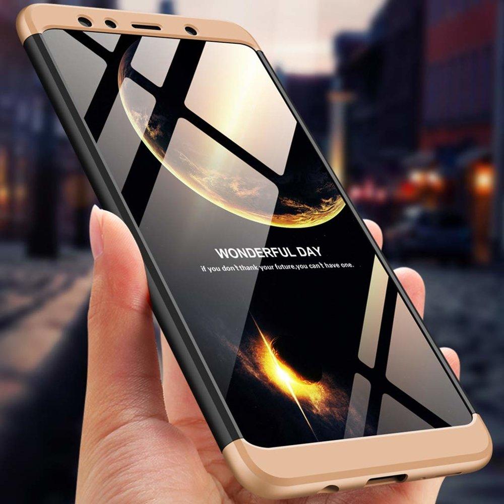 Θηκη GKK 360° Full Cover - Samsung Galaxy A7 (2018) - Μαυρο / Χρυσο - iThinksmart.gr