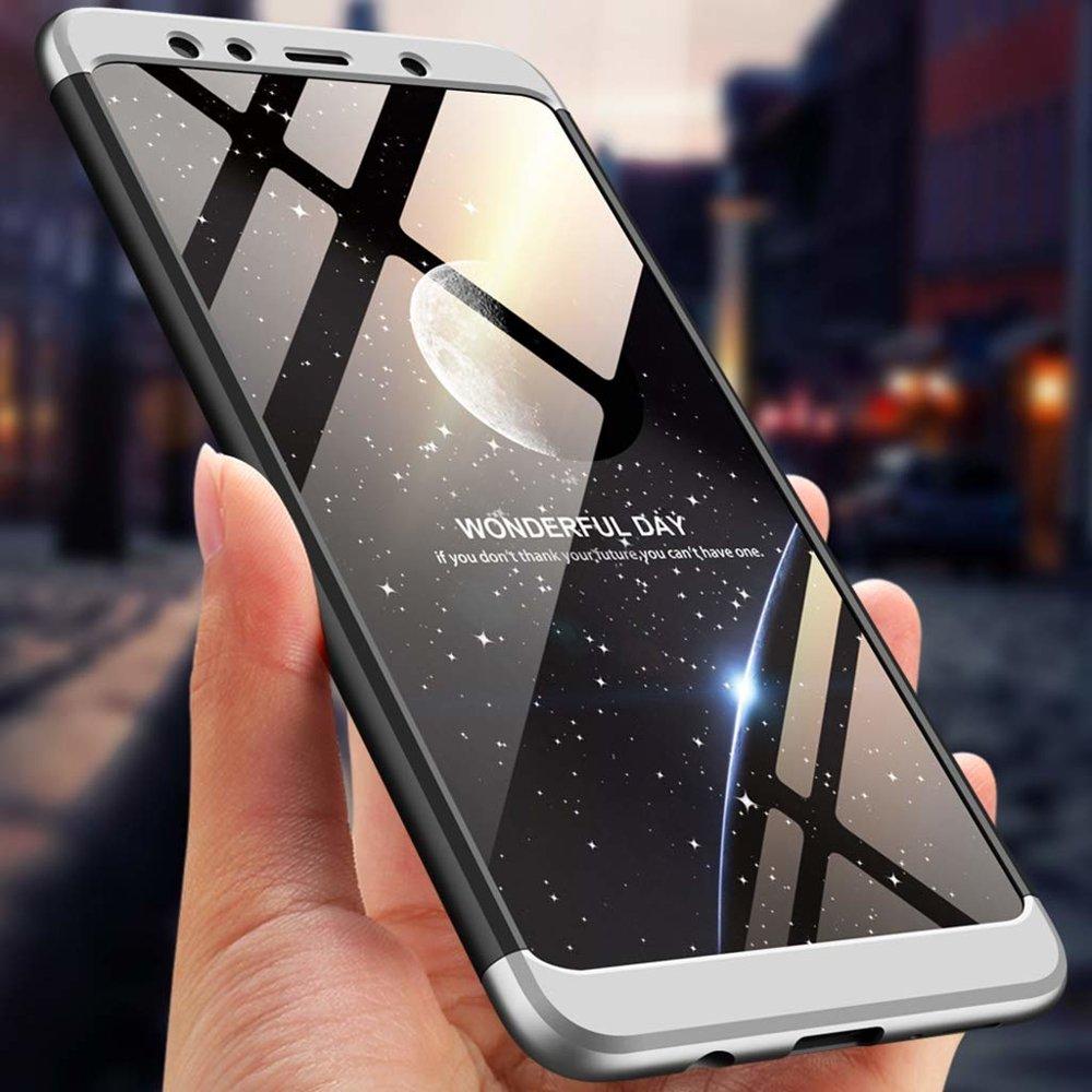 Θηκη GKK 360° Full Cover - Samsung Galaxy A7 (2018) - Μαυρο / Ασημι - iThinksmart.gr