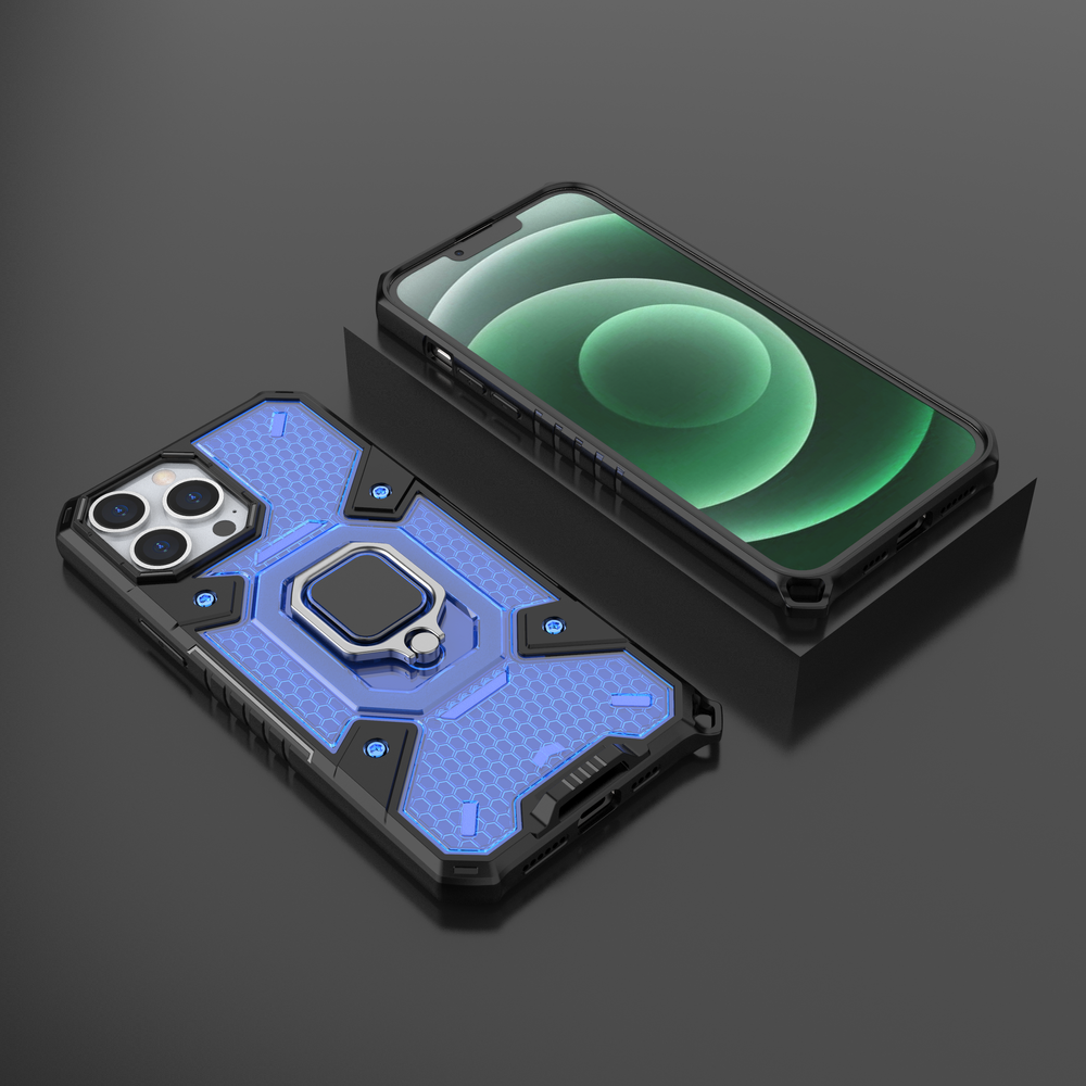 Θήκη Heavy Duty για iPhone 13 με ring holder OEM - Μπλε