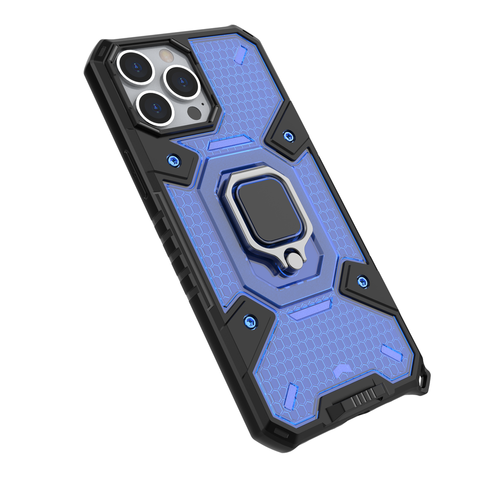 Θήκη Heavy Duty για iPhone 13 με ring holder OEM - Μπλε