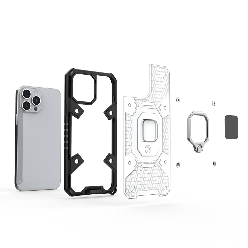 Θήκη Heavy Duty για iPhone 13 με ring holder OEM - Διάφανο