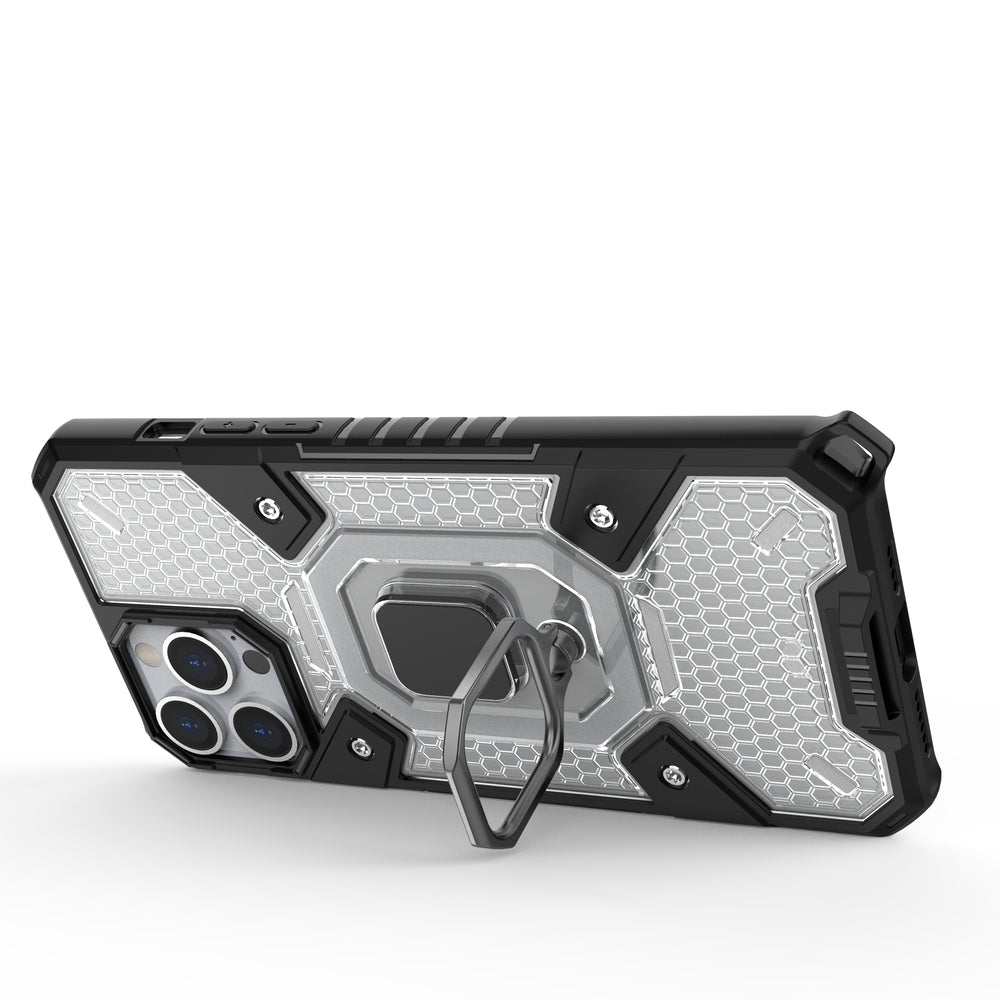 Θήκη Heavy Duty για iPhone 13 με ring holder OEM - Διάφανο