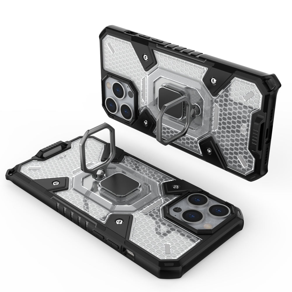 Θήκη Heavy Duty για iPhone 13 με ring holder OEM - Διάφανο