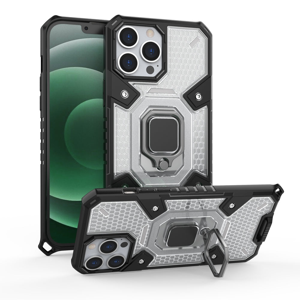 Θήκη Heavy Duty για iPhone 13 με ring holder OEM - Διάφανο
