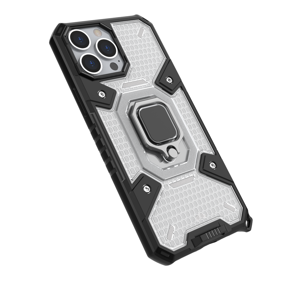Θήκη Heavy Duty για iPhone 13 με ring holder OEM - Διάφανο