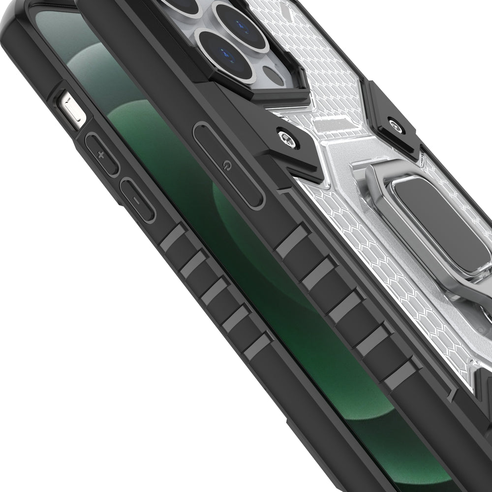 Θήκη Heavy Duty για iPhone 13 Pro Max με ring holder OEM - Διάφανο