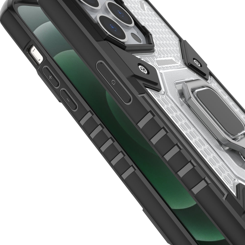 Θήκη Heavy Duty για iPhone 13 με ring holder OEM - Διάφανο