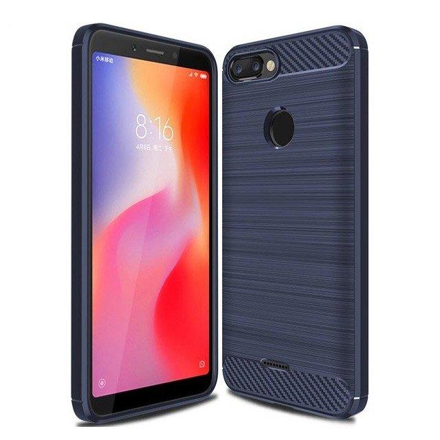 Θηκη TPU Carbon OEM - Xiaomi Redmi 6 - Μπλε - iThinksmart.gr