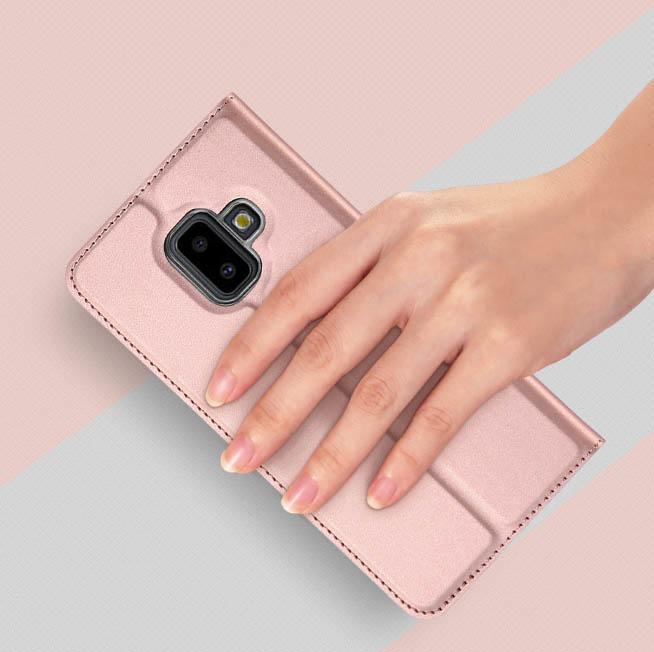 Θήκη Πορτοφόλι Flip Dux Ducis από Δερματίνη - Samsung Galaxy J6 Plus (2018) - Χρυσο - iThinksmart.gr