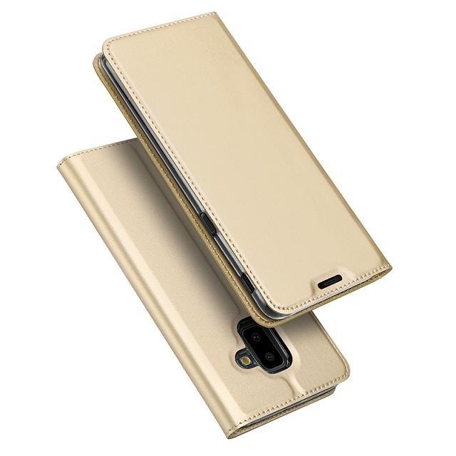 Θήκη Πορτοφόλι Flip Dux Ducis από Δερματίνη - Samsung Galaxy J6 Plus (2018) - Χρυσο - iThinksmart.gr