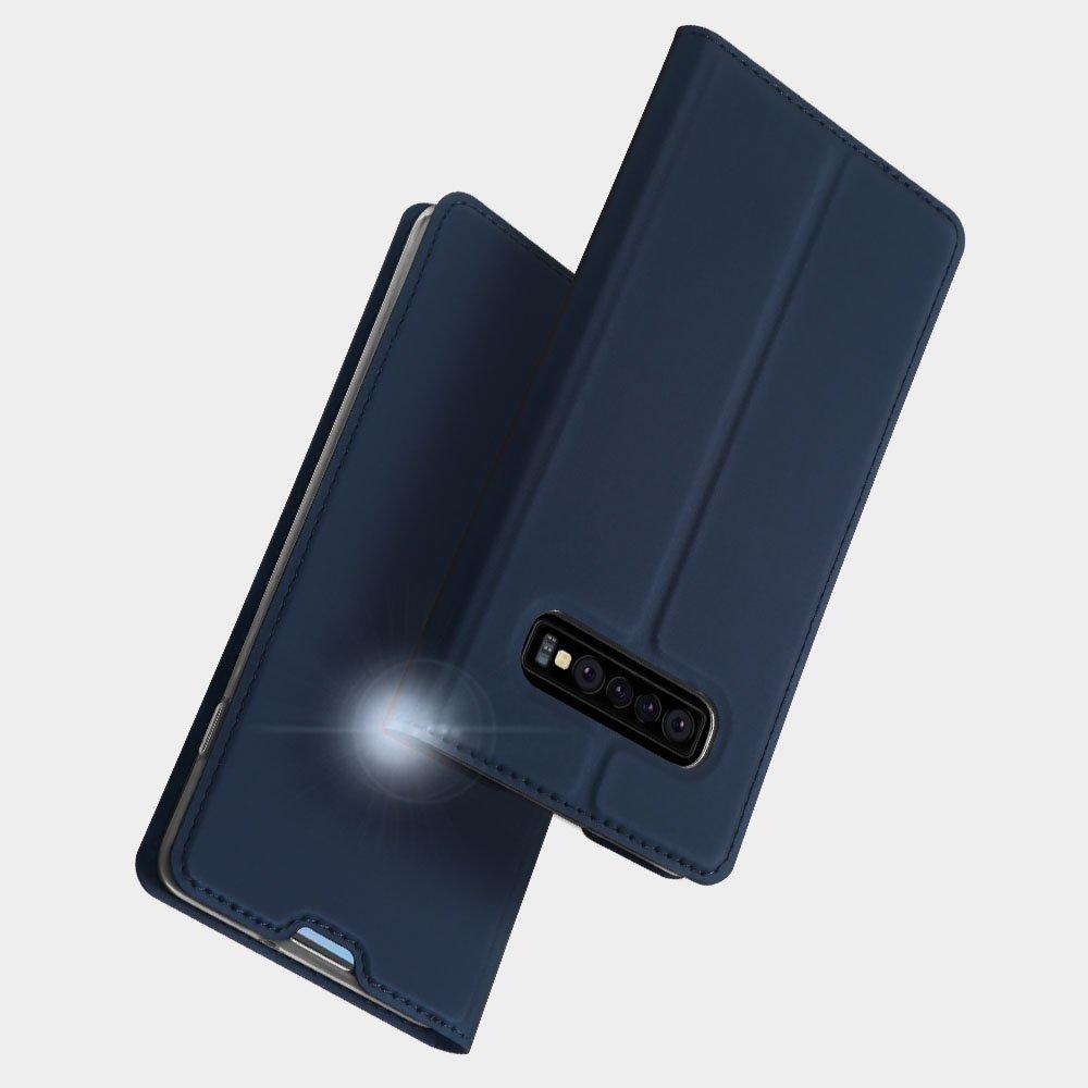 Θήκη Πορτοφόλι Flip Dux Ducis από Δερματίνη - Samsung Galaxy S10 Plus - Μπλε - iThinksmart.gr