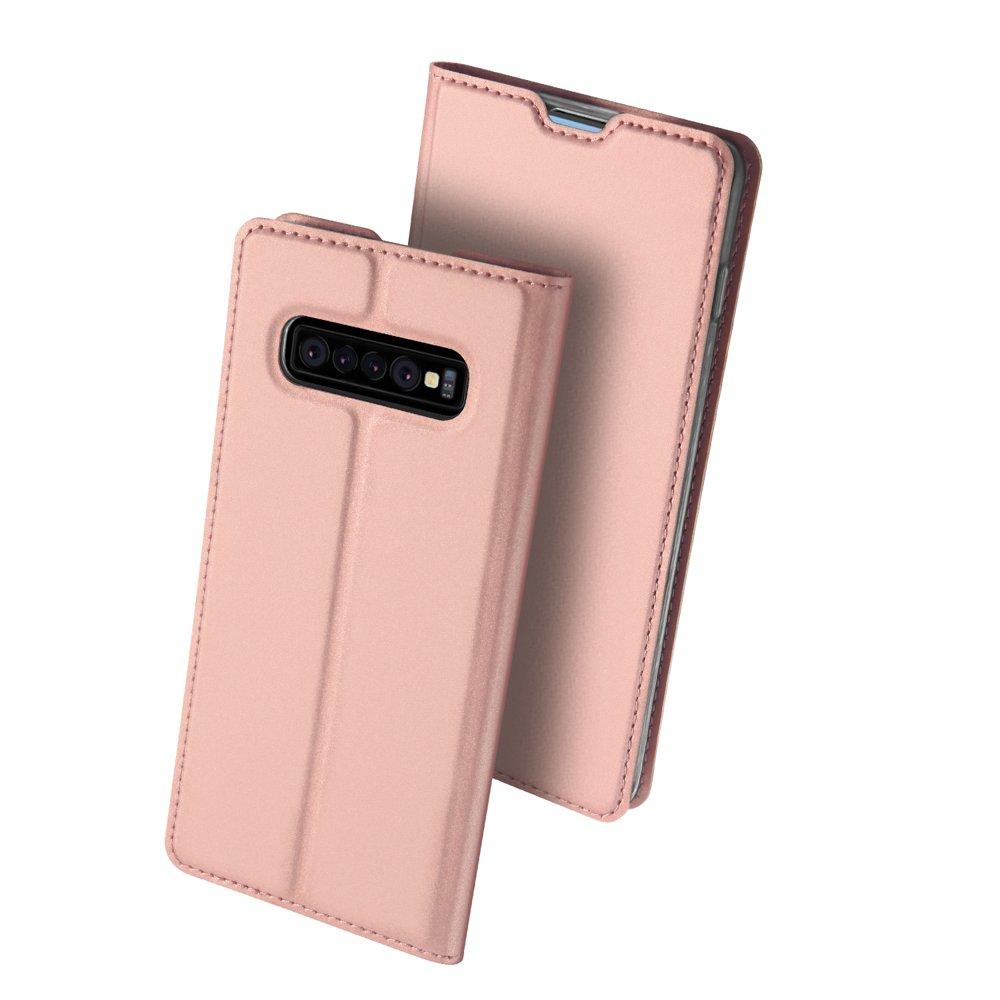 Θήκη Πορτοφόλι Flip Dux Ducis από Δερματίνη - Samsung Galaxy S10 Plus - Ροζ Χρυσο - iThinksmart.gr